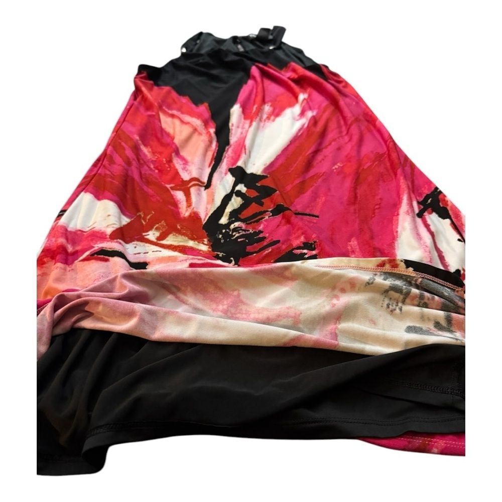 WHBM Floral Halter Dress - Red and Black - Picture 4 of 7